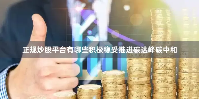 正规炒股平台有哪些积极稳妥推进碳达峰碳中和